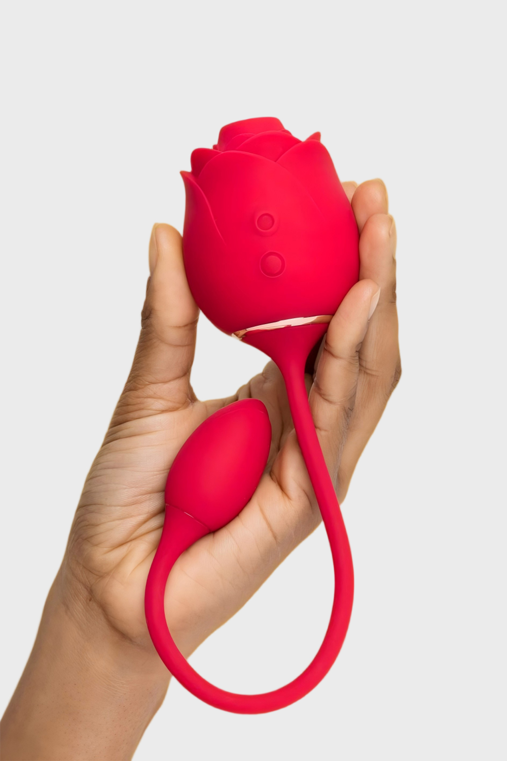 Pinkzyi Roses 2-in-1 Clitoral Suction and Insertable Egg Vibrator - Rose Red-002