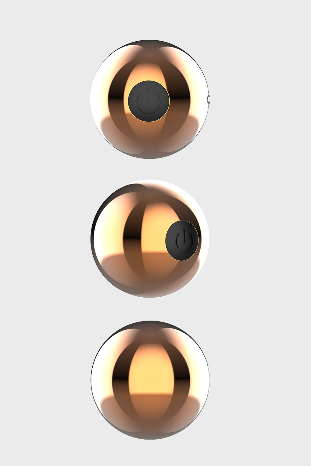 Pinkzyi Gem Vibrating Kegel Training Egg - Black Gold-006