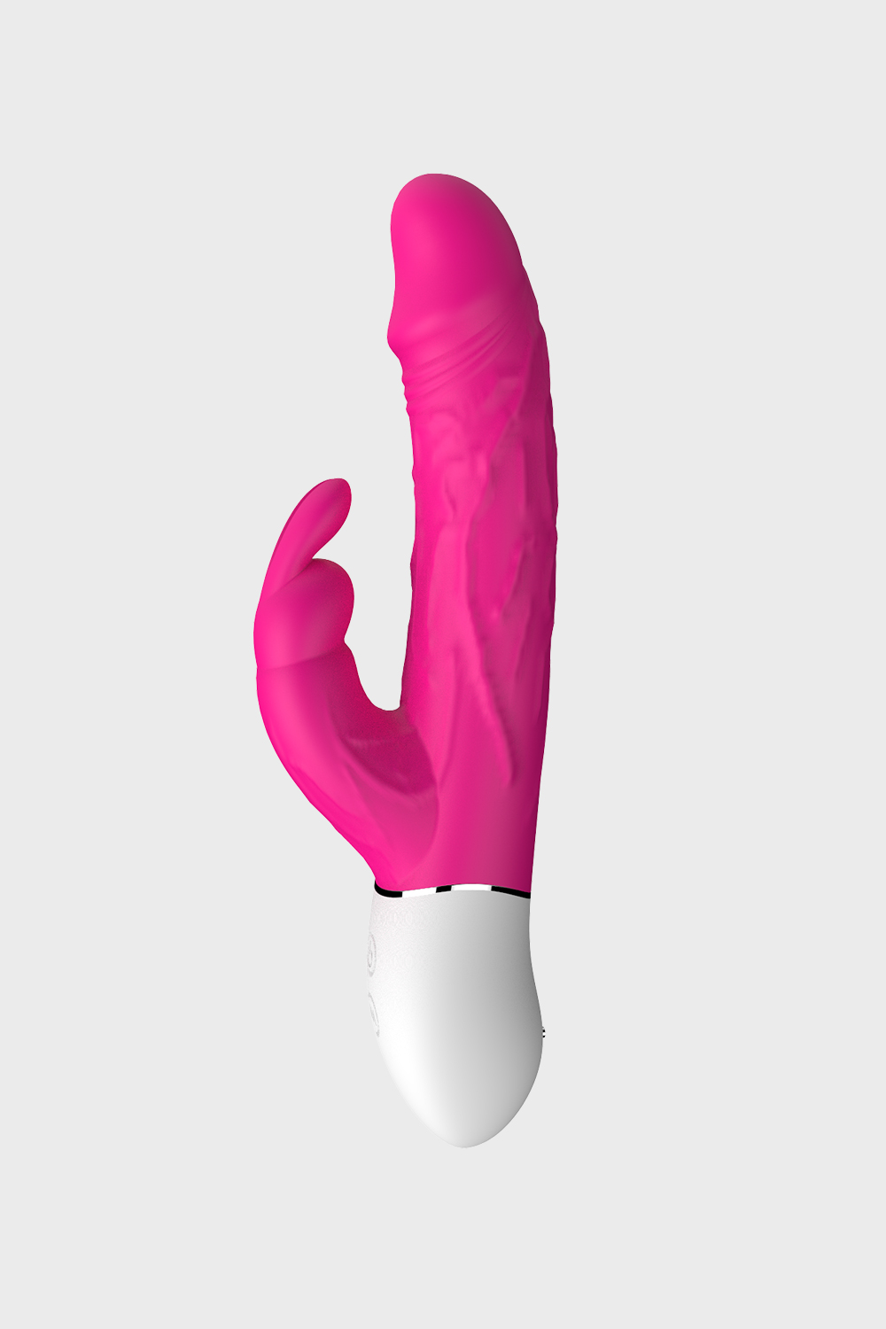 Pinkzyi Radi Dual-Layer Silicone Rabbit Vibrator-Rose Pink-003