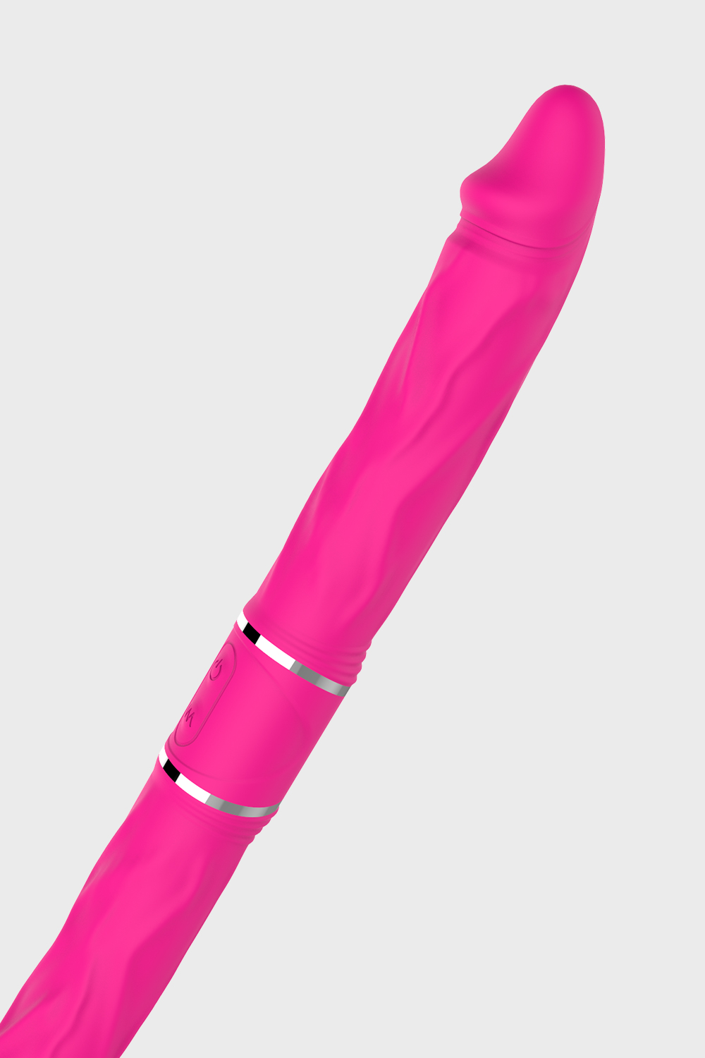Pinkzyi Cici-RCT Dual-Head Remote Control Vibrating Dildo-Rose Red-002