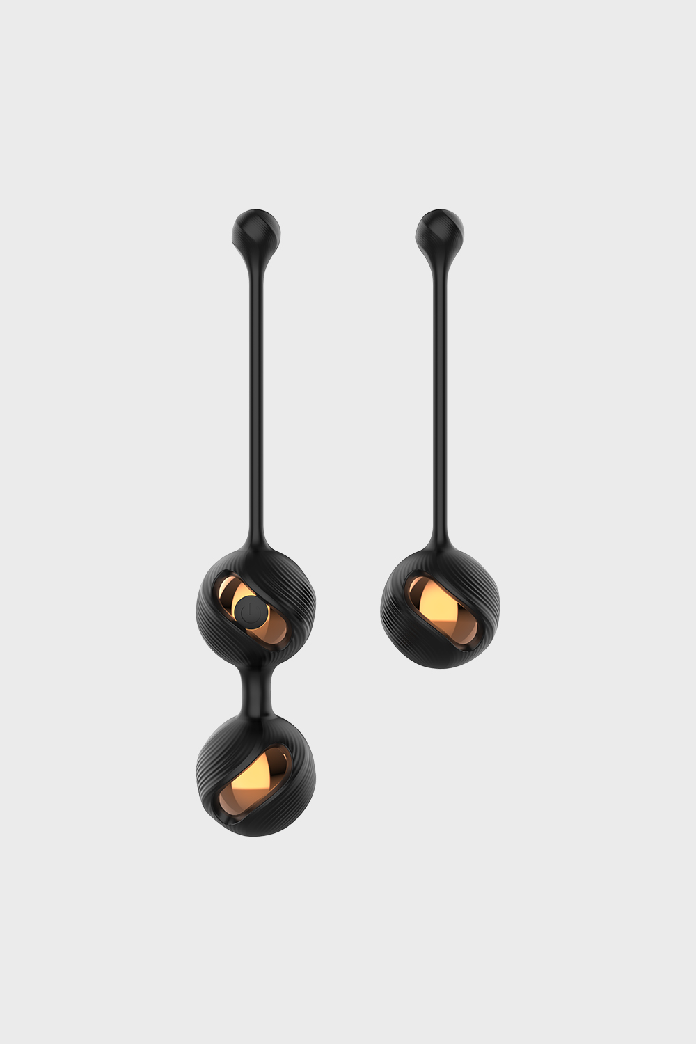 Pinkzyi Gem Vibrating Kegel Training Egg - Black Gold-001