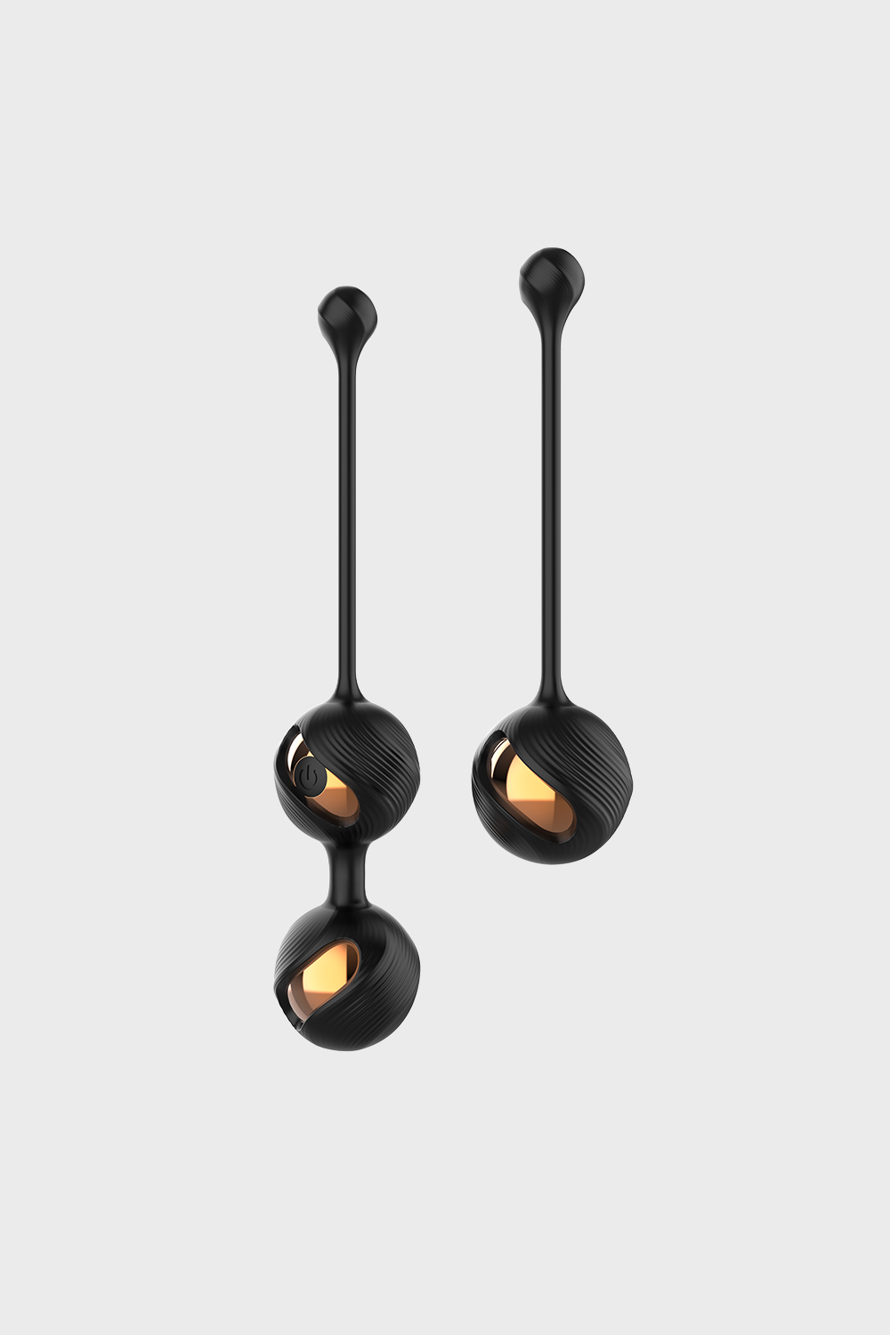 Pinkzyi Gem Vibrating Kegel Training Egg - Black Gold-004