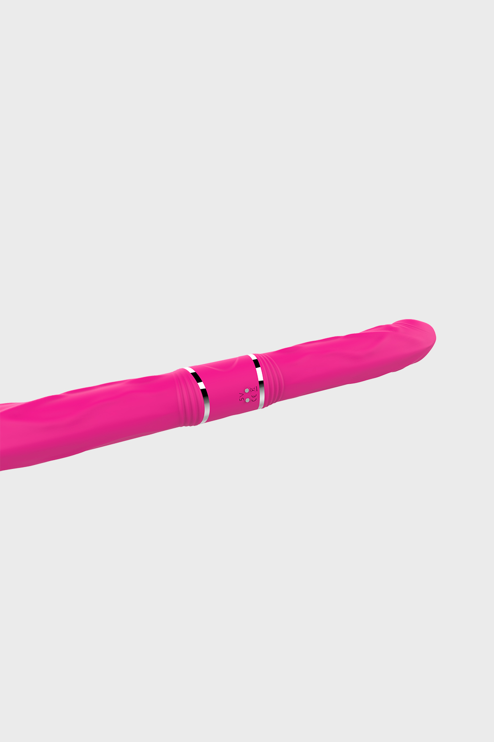Pinkzyi Cici-RCT Dual-Head Remote Control Vibrating Dildo-Rose Red-004