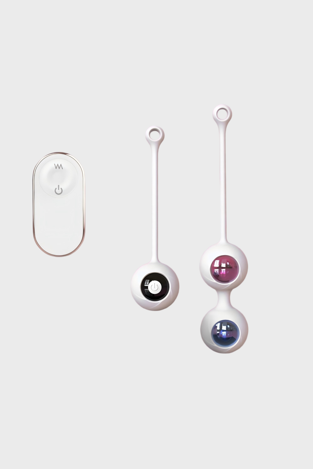 Pinkzyi Freezer-RCT Remote Control Vibrating Kegel Egg Trainer-White-001