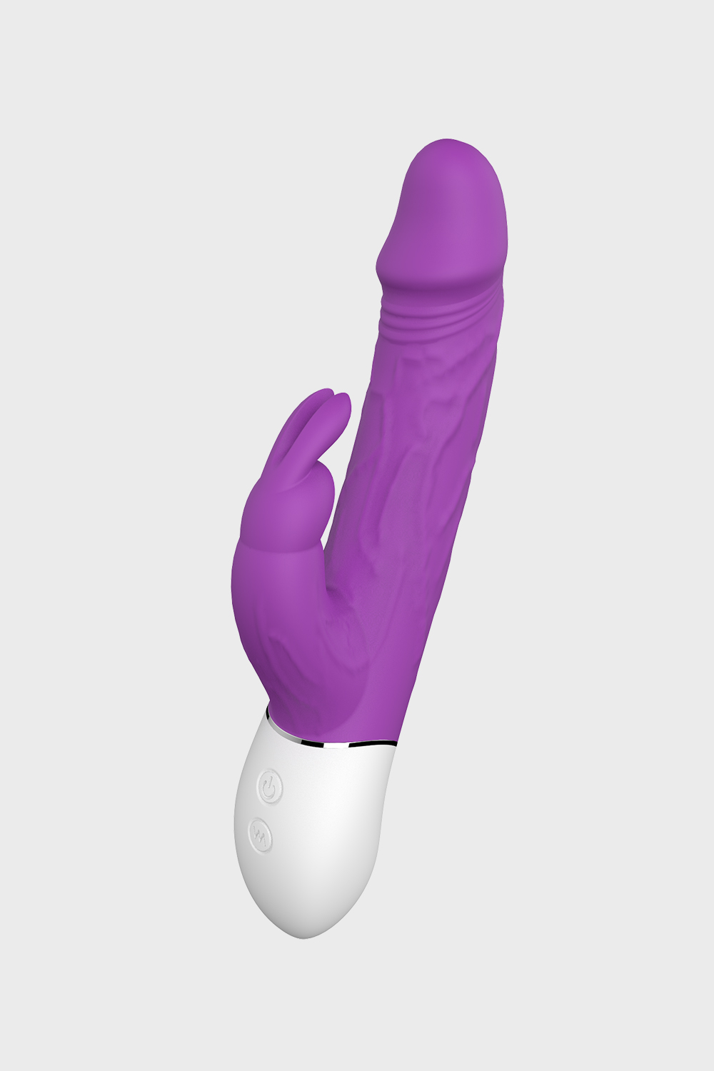 Pinkzyi Radi Dual-Layer Silicone Rabbit Vibrator-Purple-001