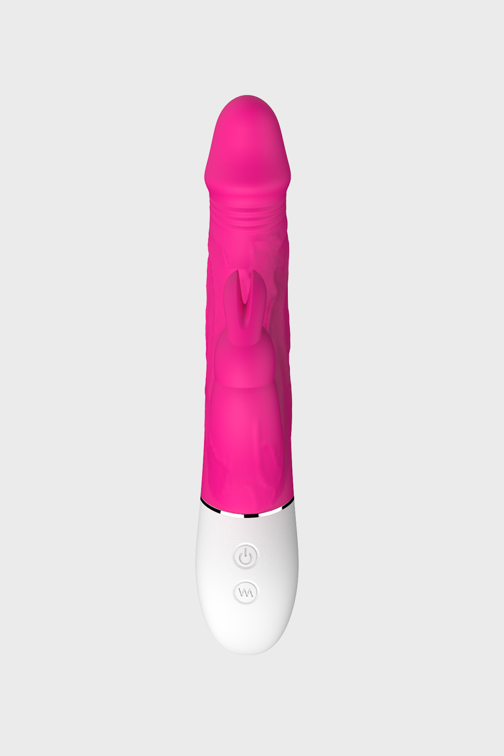 Pinkzyi Radi Dual-Layer Silicone Rabbit Vibrator-Rose Pink-006