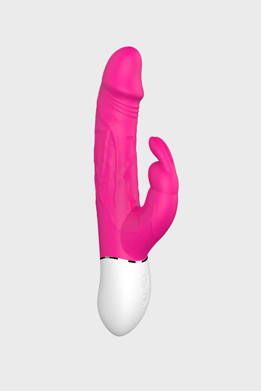 Pinkzyi Radi Dual-Layer Silicone Rabbit Vibrator-Rose Pink-001