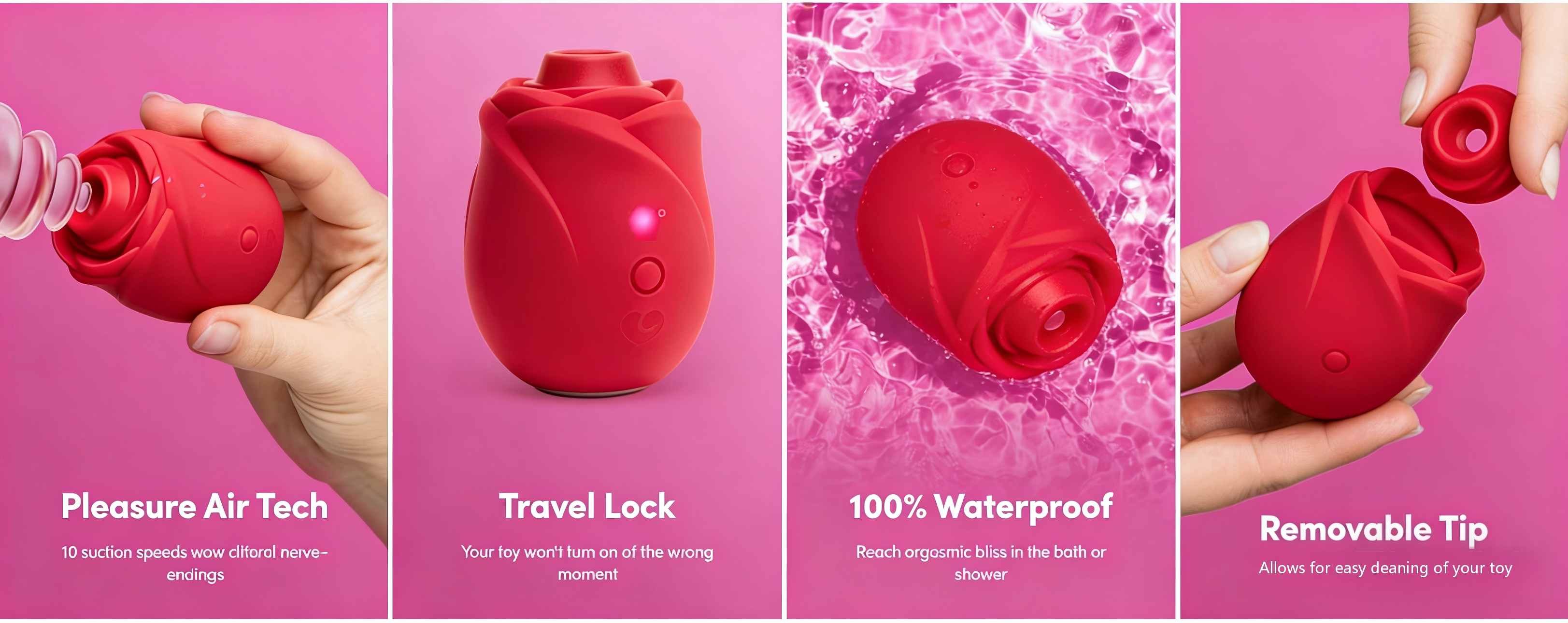 Pinkzy Luxury Rose Clit Stimulator Pinkzy Luxury Rose Clit Stimulator